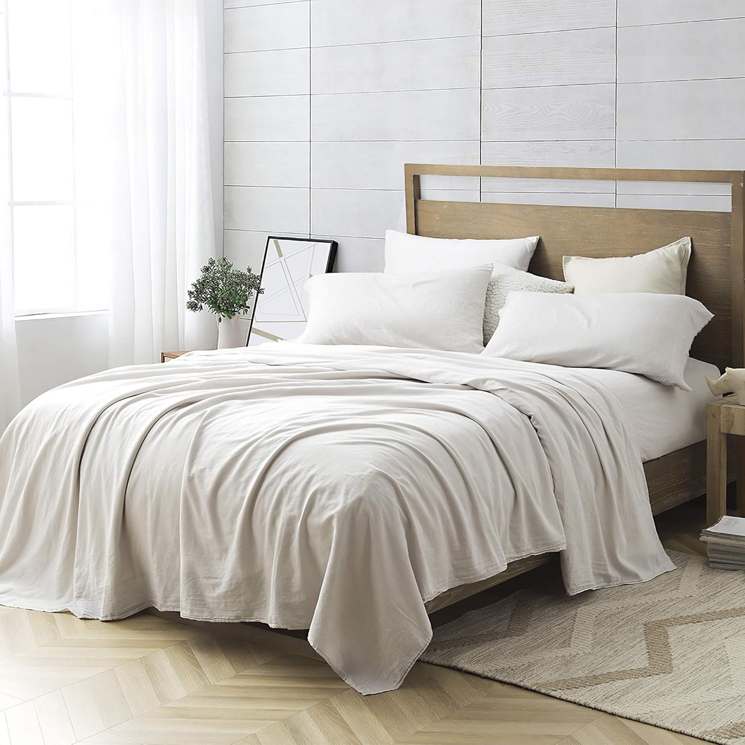 Byourbed 300TC Bom Dia Portugal Twin XL Sheet Set - Washed Sateen