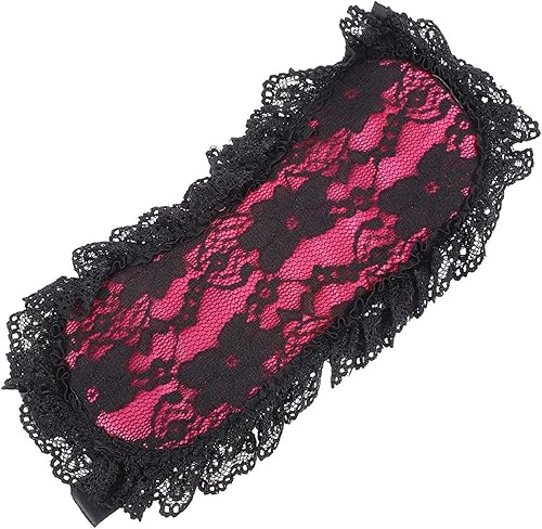 Miniatura 7 de Máscara de ojos de encaje suave, accesorios de cinta para fiesta, máscara de ojos cómoda para dormir que se puede ajustar para sombrear los ojos,