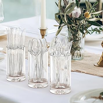 Dealusy 100 Count Clear Plastic Spoons يمكن التخلص منها ، خالية من BPA ، مقاومة للحرارة ، ملاعق صلبة ومتينة يمكن التخلص منها السائبة الثقيلة ، ملاعق بلاستيكية يمكن التخلص منها لإمدادات الحفلات