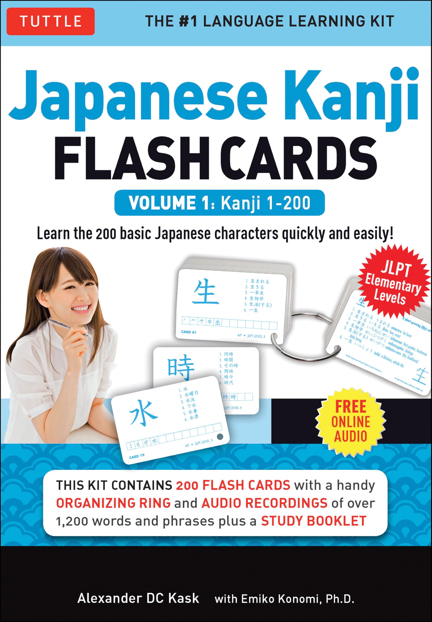 Japanese Kanji Flash Cards Kit Volume 1: Kanji 1-200: JLPT Beginning Level: Learn 200 Japanese Characters Including Native Speaker Audio, Sample Sentences & Compound Words Cards – April 15, 2014