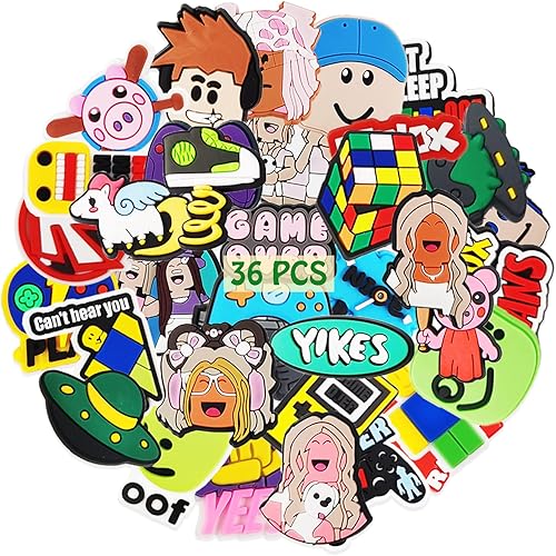 Dijes de cocodrilo para videojuegos 36 piezas dijes de cocodrilo para jugadores accesorios de cocodrilo lindos dijes de cocodrilo para adolescentes