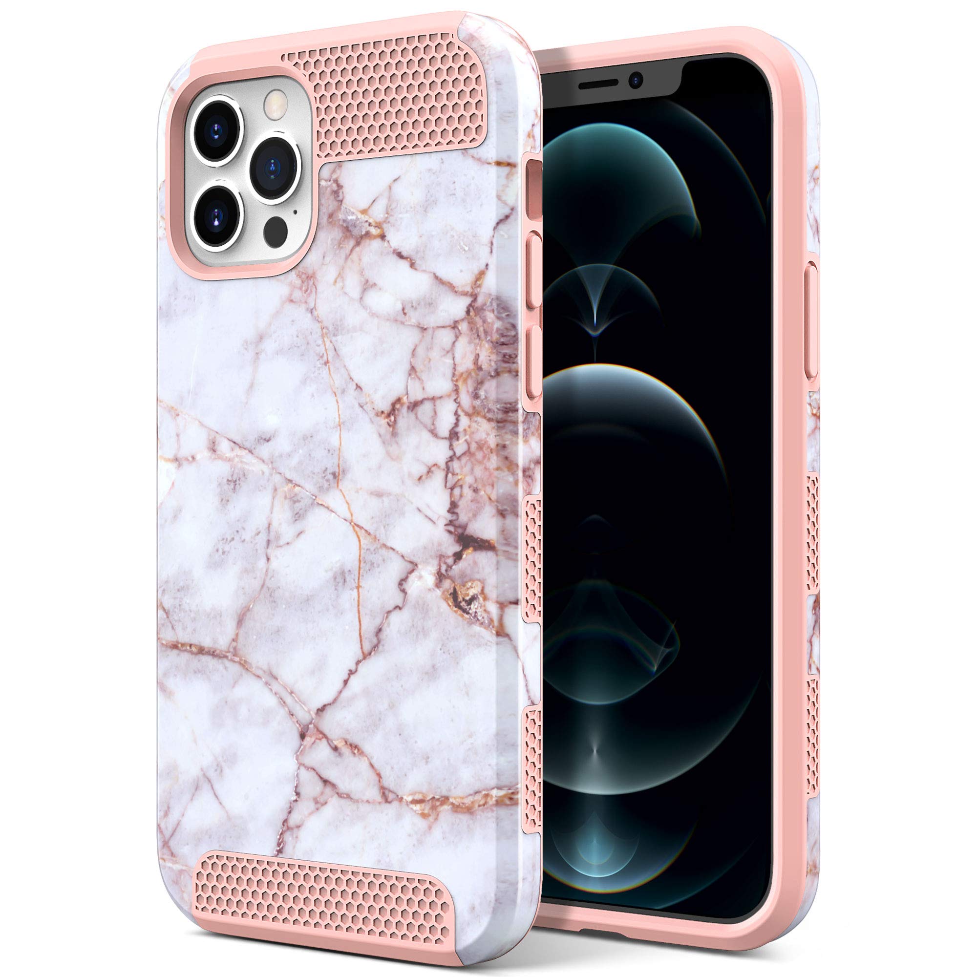 Amazon Com Ulak Compatible With Iphone 12 Pro Max Case 6 7 Inch Marble Designed Ultra Slim Thin Glossy Soft Shockproof Tpu Stylish Hybrid Protective 12pro Max Phone Case For Women Girls
