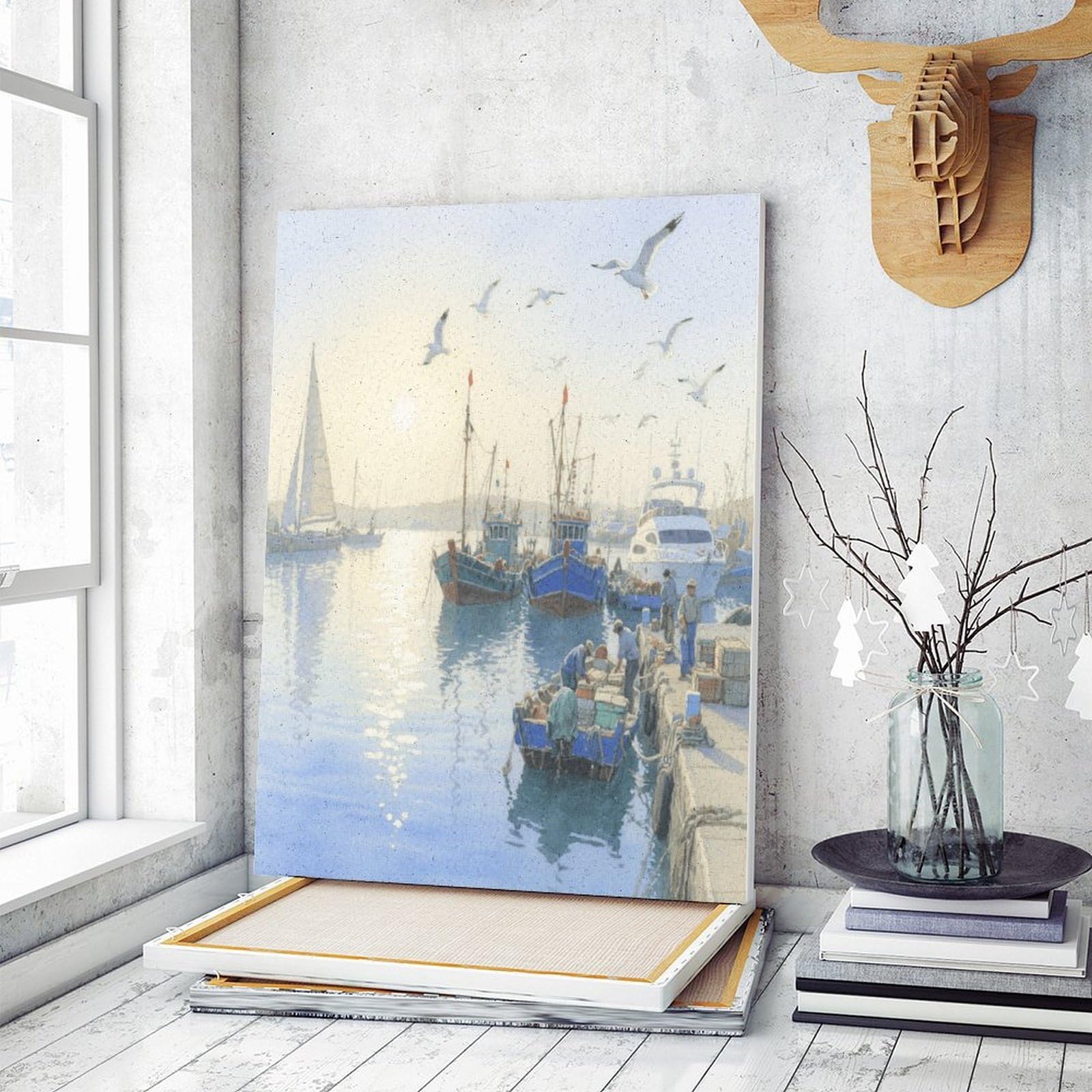 KOAYUBFC Malen-nach-Zahlen-Set für Erwachsene und Anfänger, Erwachsene, Malen-nach-Zahlen-Kits auf Leinwand, Acryl-Ölfarben, Gemälde mit Pinseln als Geschenk, Wanddekoration