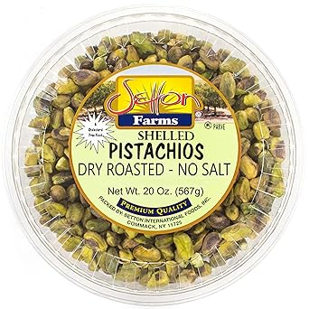 Setton Farms Shelled Pistachio Kernels, Dry Roasted No Salt, 20 Ounce No Shells, Unsalted Also perfect for making Dubai Chocolate