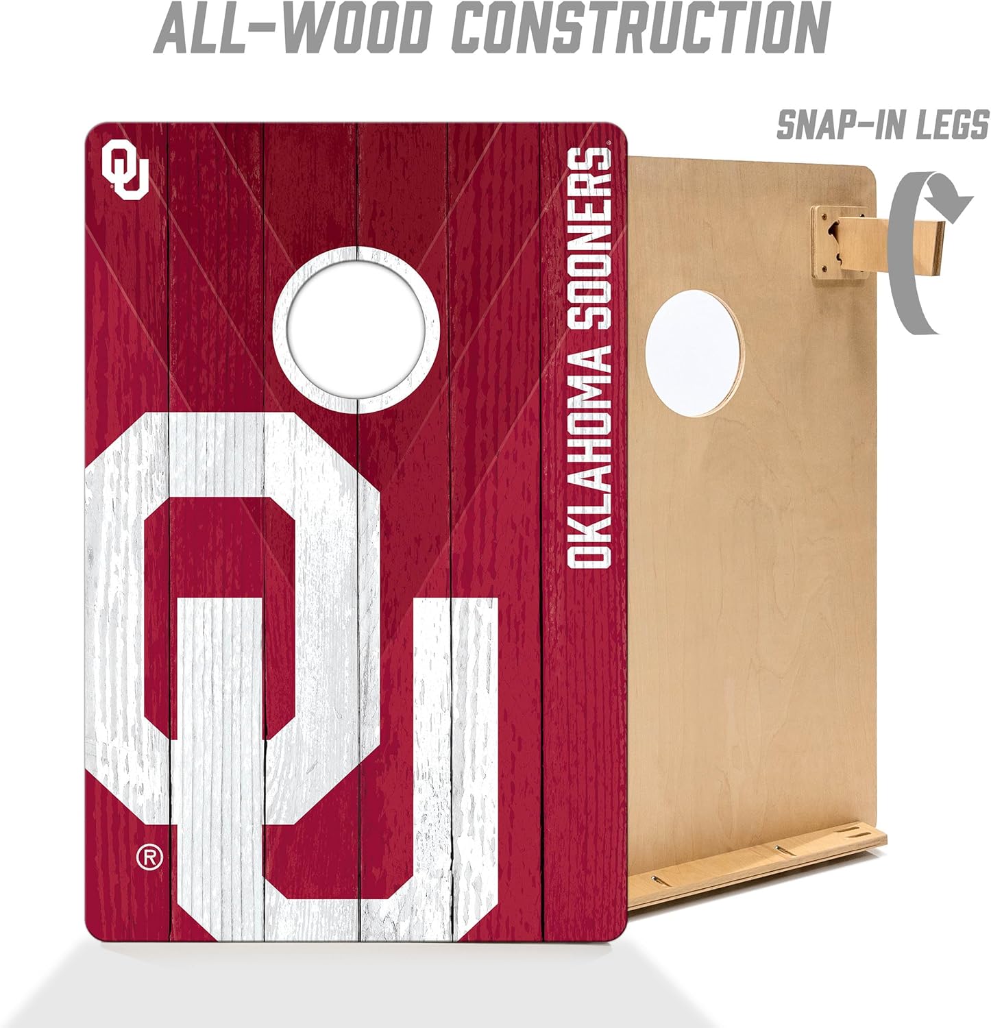 YouTheFan NCAA 2’ x 3’ Wood Cornhole Game with Logo Bags