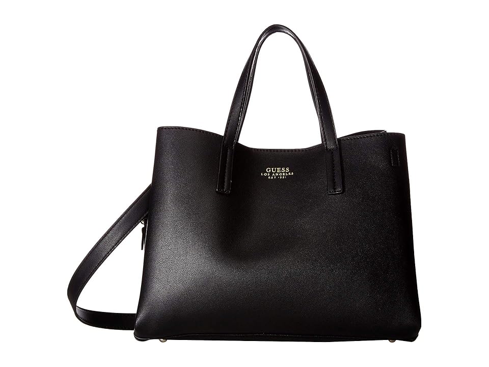 

GUESS Ella Girlfriend Satchel (Black) Handbags