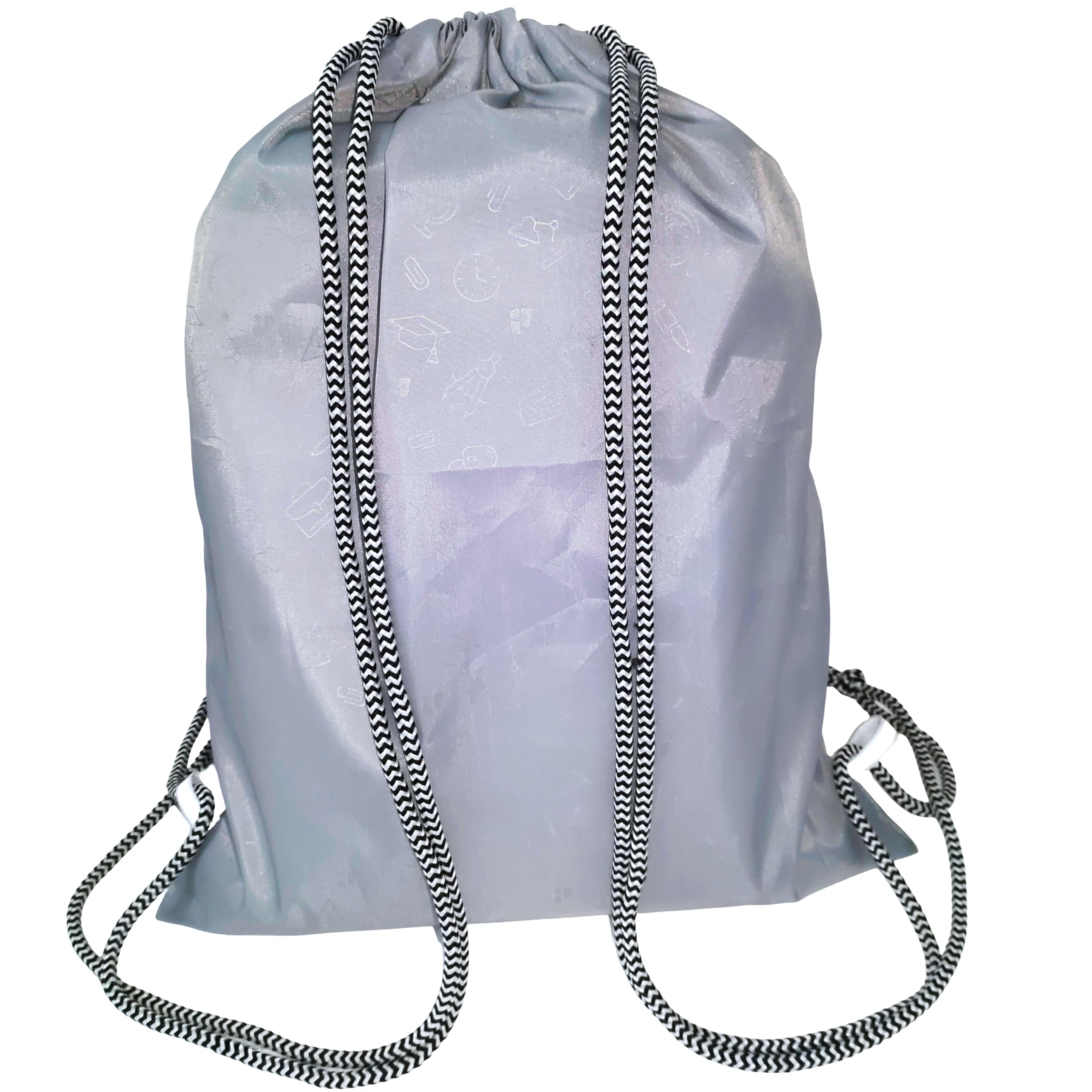 SilverBees Multipurpose String Bag; Silver Polyester Drawstring Pouch; Travel, Gym & Storage Organizer for Men, Women, Girls & Boys-image-30