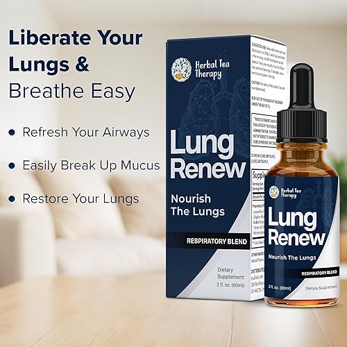 Miniatura 6 de Lung Renew Gotas de gordolobo para pulmones (2 onzas líquidas) Extracto de hoja de menta, tomillo y gordolobo para desintoxicación pulmonar y