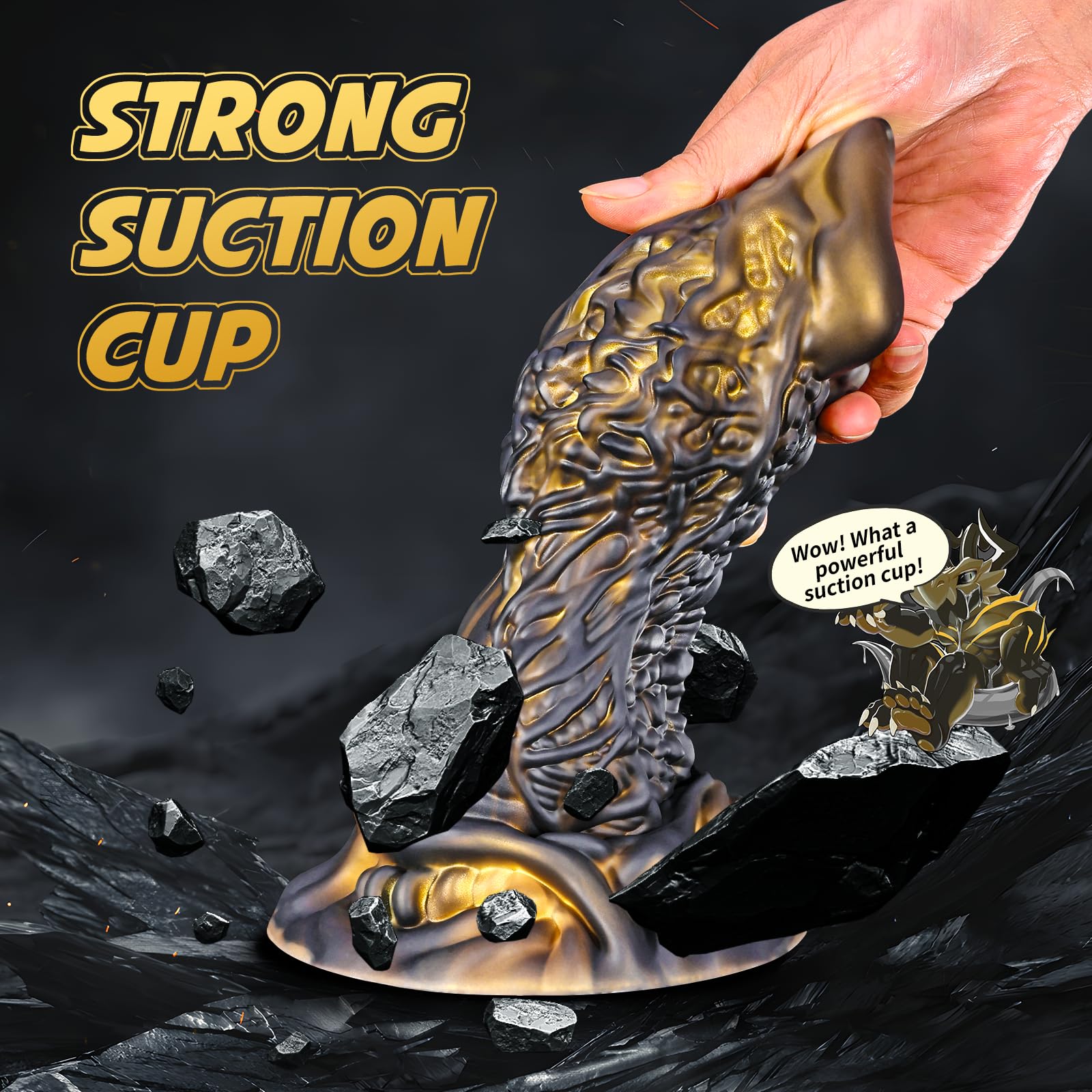 Nothosaur MAGARA 8.8 Inch Realistic Sex Toys Monster Dildo for G Spot Clitoral Anal Stimulation Body-Safe Material with Strong Suction Cups, Sex Adult Toys for Women Men and Couple - Blazed