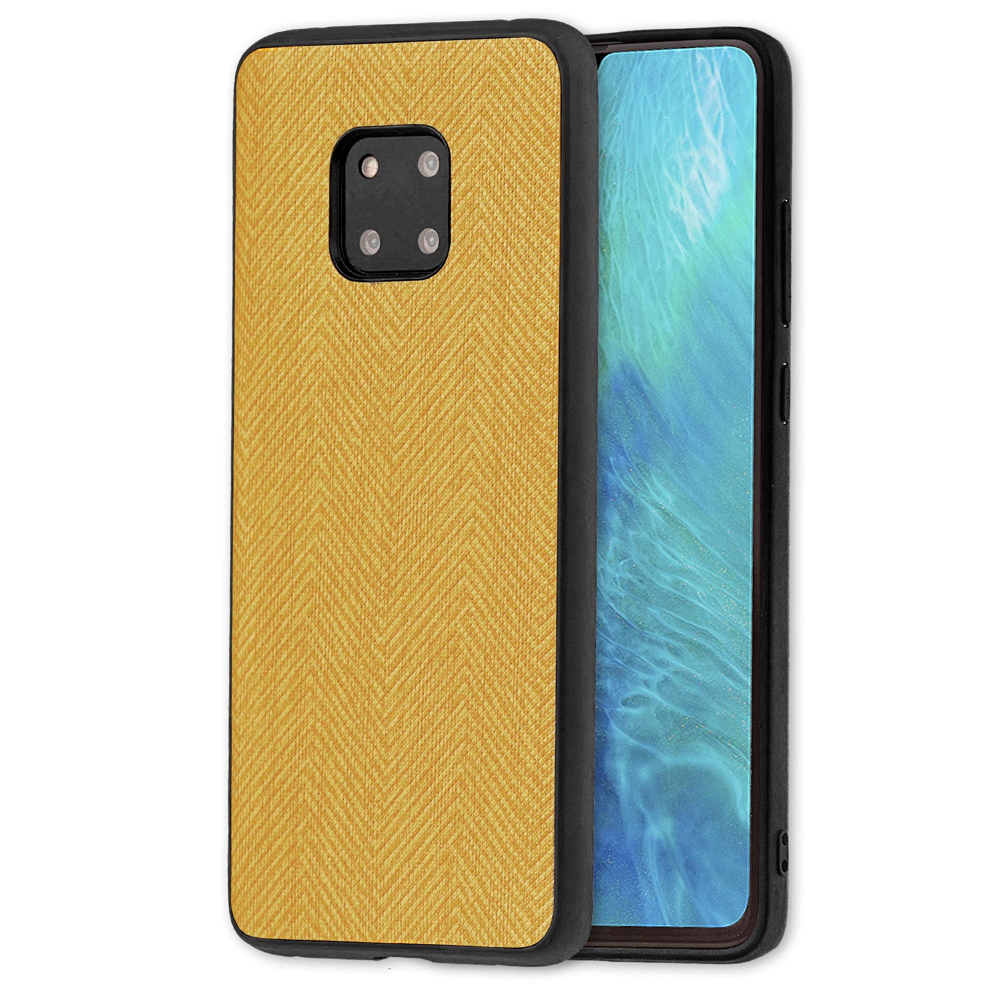 Lilware Canvas Z Rubberized Texture Plastic Phone Case Compatible with Huawei Mate 20 Pro. Yellow