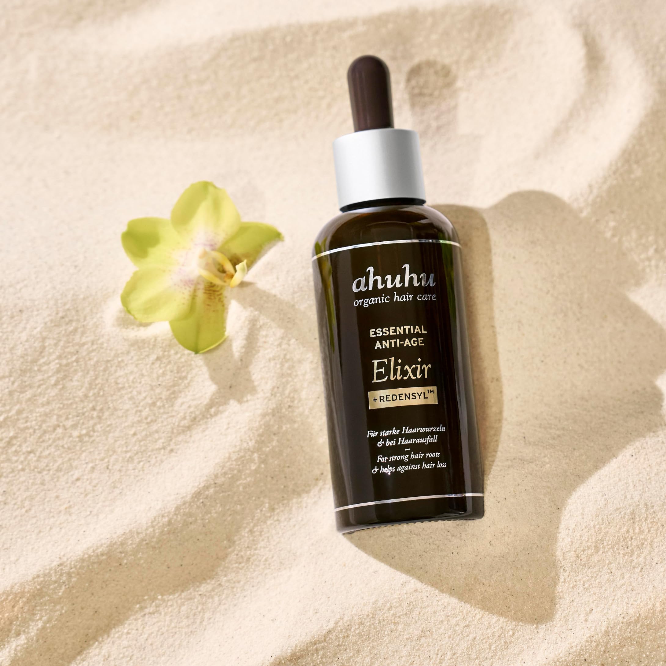 ahuhu ESSENTIAL ANTI-AGE Elixir Mit Koffein & Redensyl (100ml) - Hochkonzentrierte Kopfhautpflege Stimuliert Das Haarwachstum, Sorgt Für Dichteres Haar & Mehr Volumen, Vegan