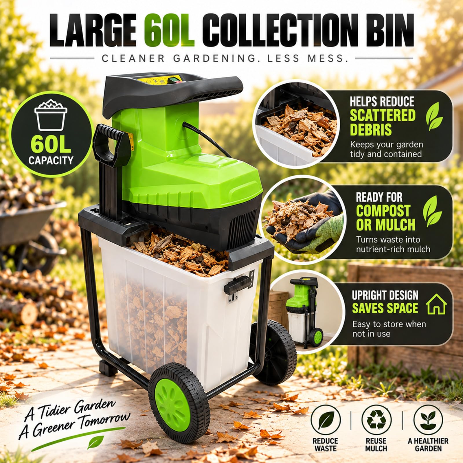 Broyeur Électrique Avec Marche Arrière Et Protection Anti-Surcharge