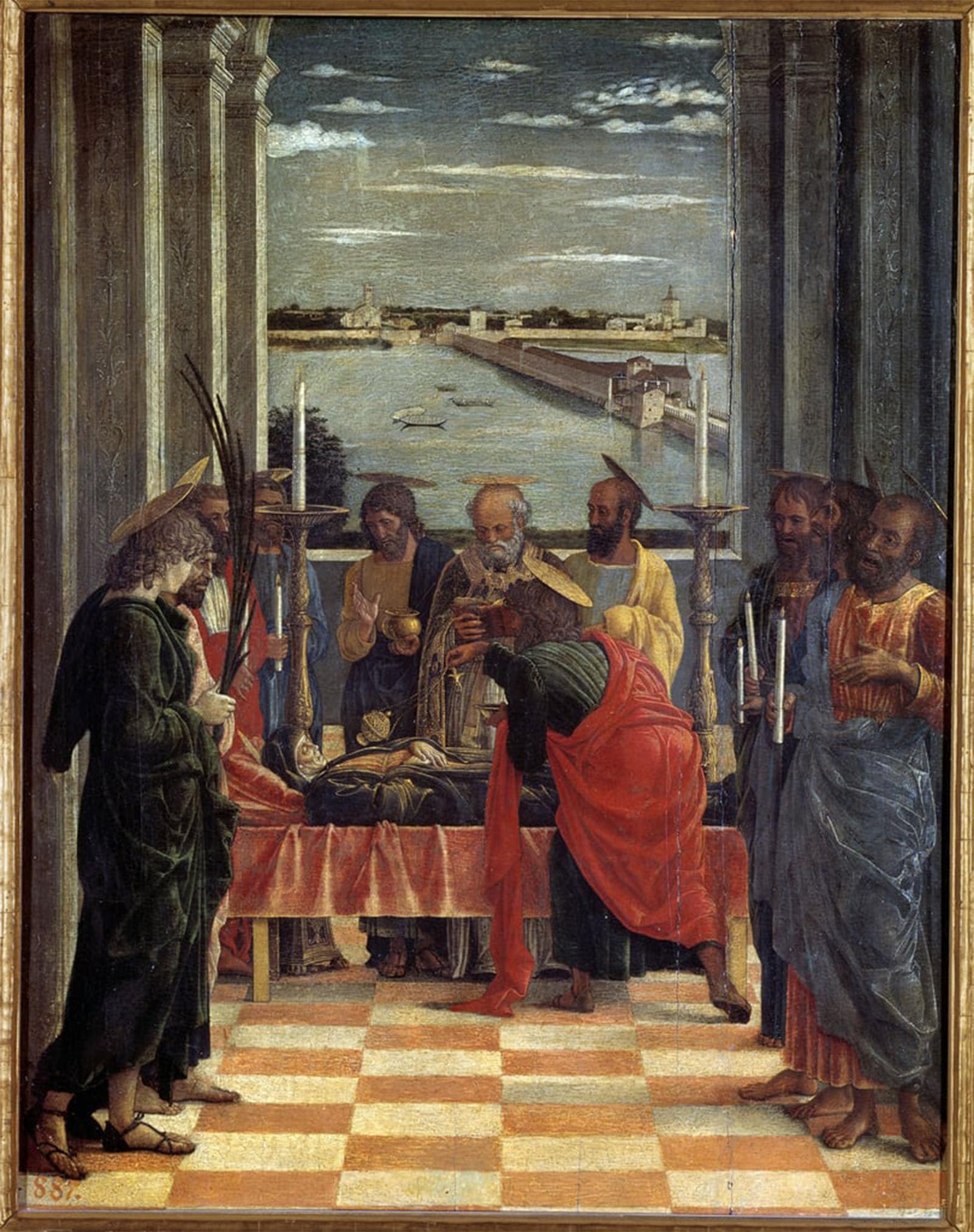 POSTERIIk Famous Modern Artwork Art Mural the Death of the Virgin Painting by Andrea Mantegna Oil Paintings Pictures for Home Decor 60x90cm