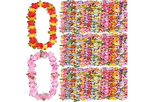 250 Pieces Hawaiian Lei Necklace for Luau, Kids, Girls, Adults