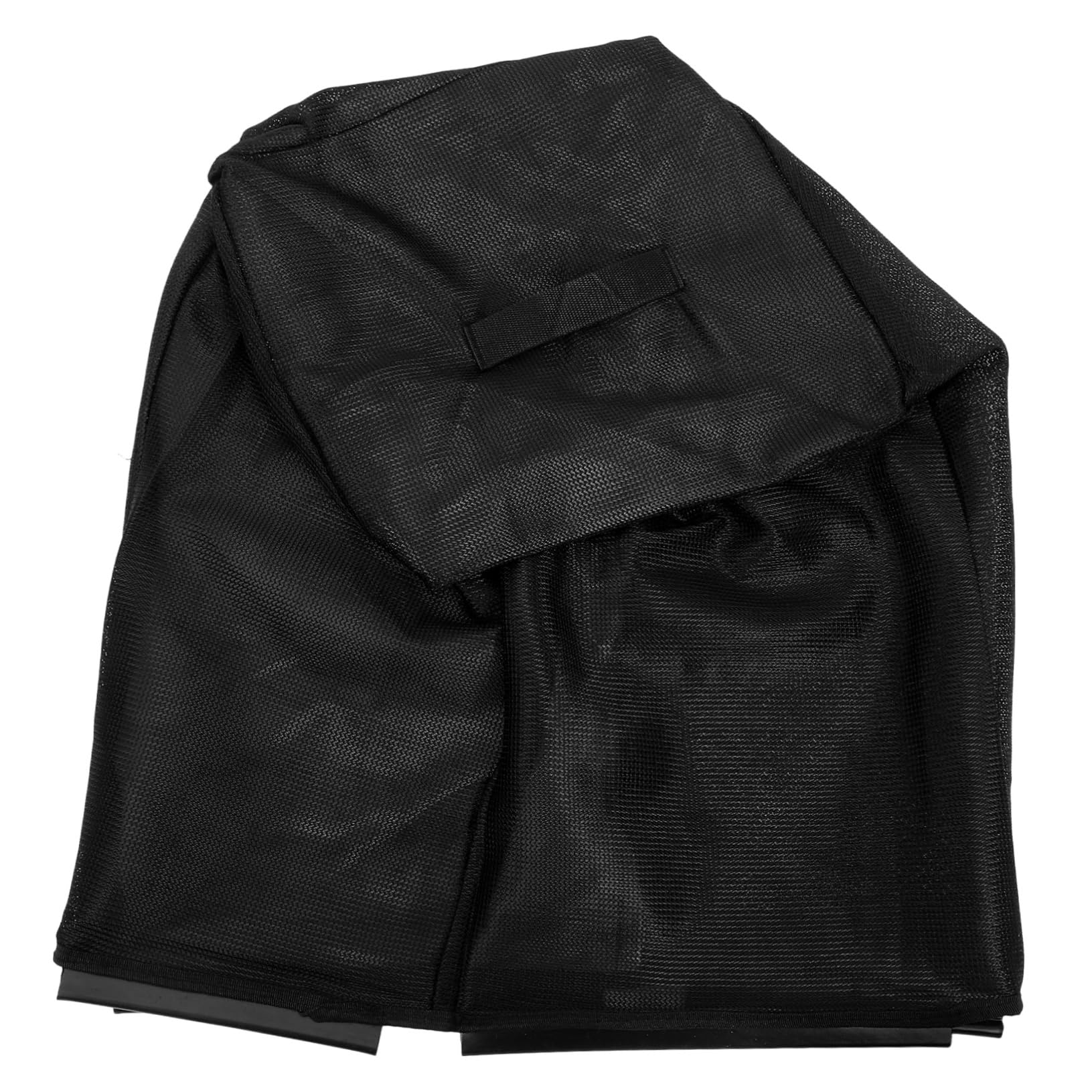 Bolsa Recolectora de Césped de Nailon Negro, Cierre Cordón y Tamaño Ajustable, para Jardín y Limpieza de Hojas en Tractor Cortacésped