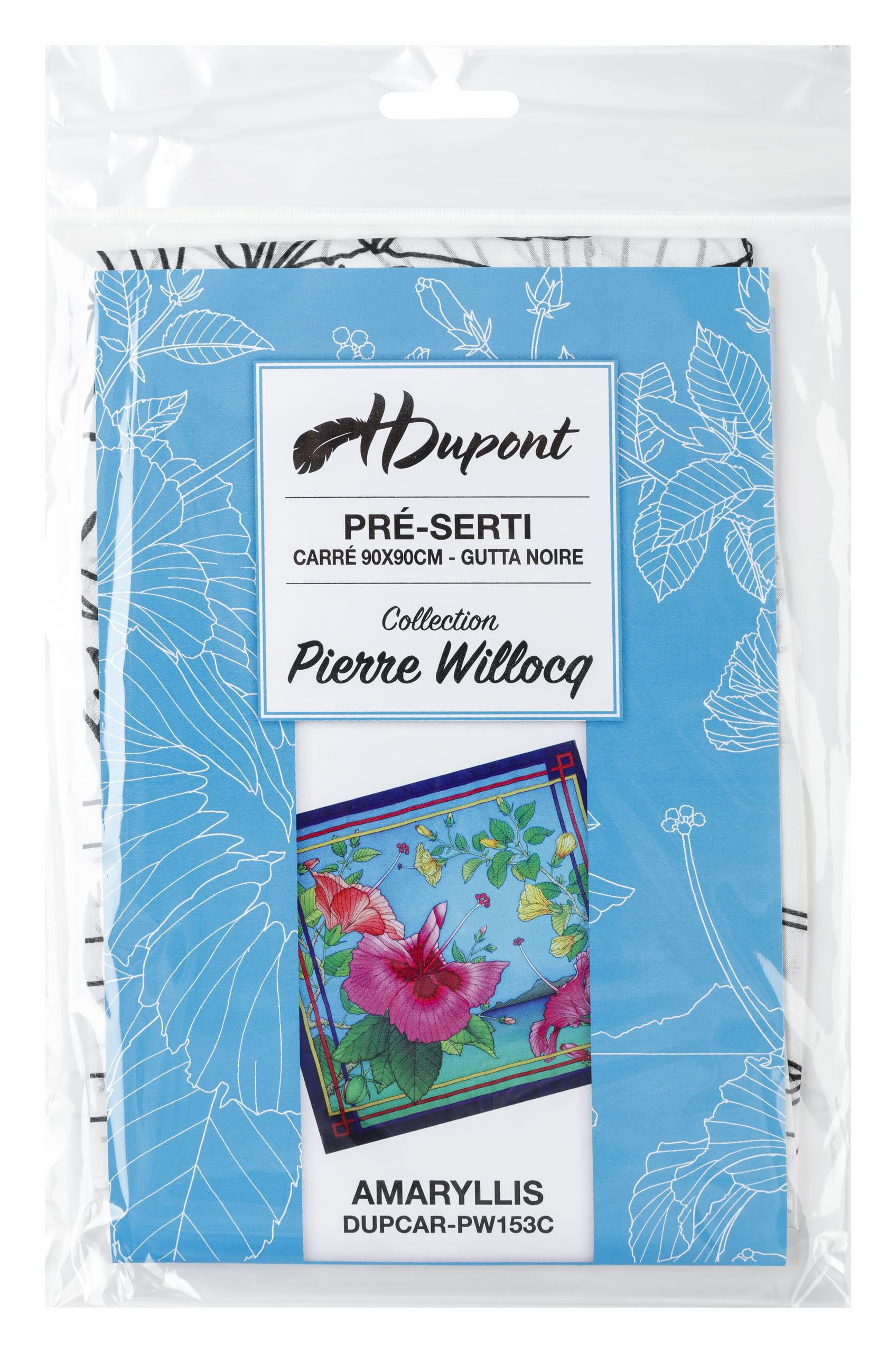 H Dupont DUPCARPW153C - Carré 100% Soie - 90x90cm Amaryllis