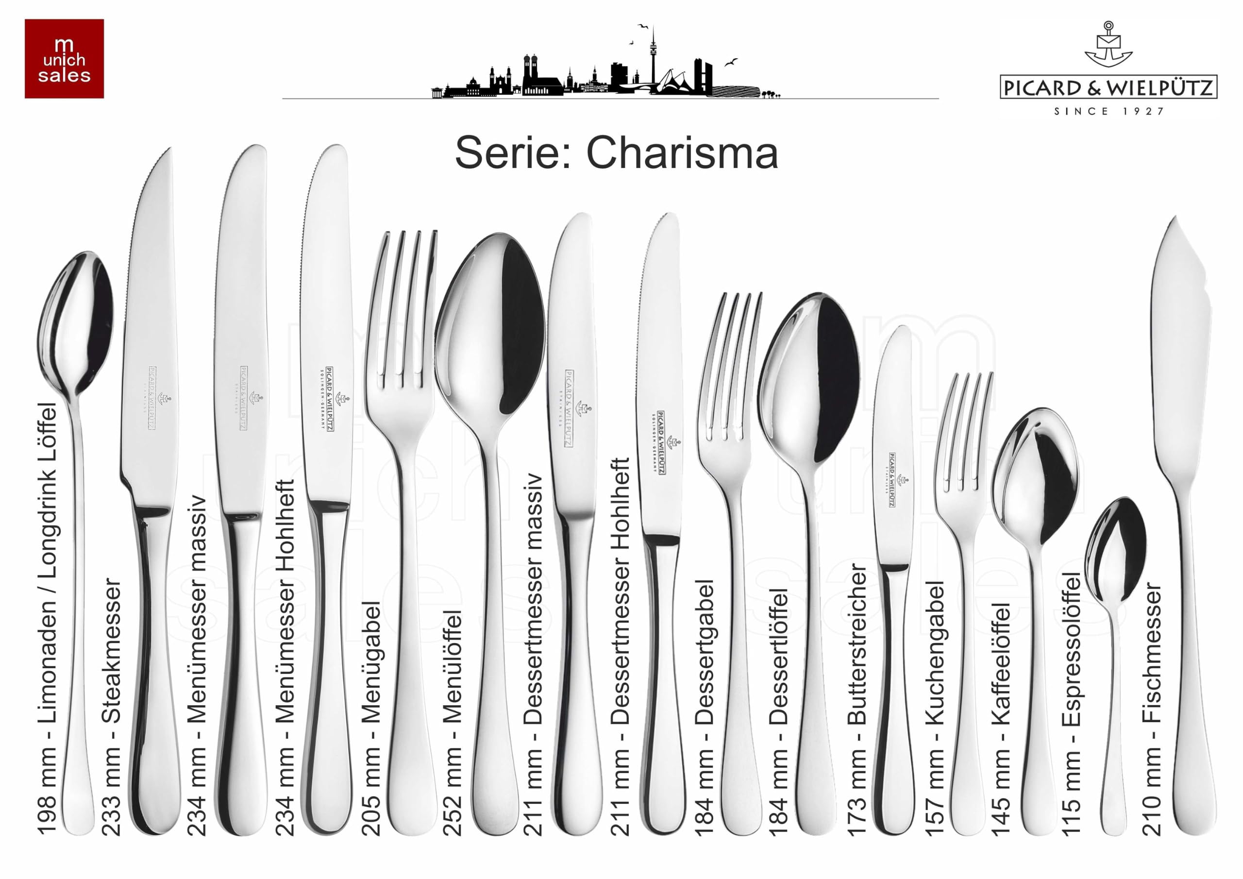 Fourchette à dessert charisme de Picard & wiel Pütz, Acier inoxydable, silber, Lot de 12