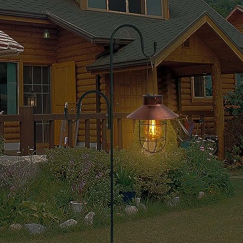 Miniatura 5 de MIPON Paquete de 2 ganchos de pastor dobles de 78 pulgadas para comedero de pájaros al aire libre, plantas colgantes, luz solar, ajustable de