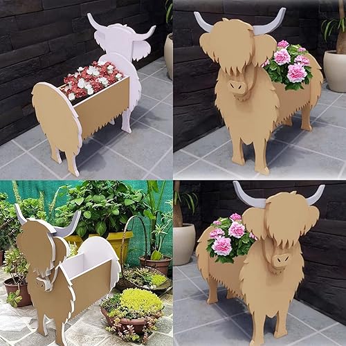 Miniatura 4 de Macetero para perros, lindas macetas con forma de vaca, gatos, cachorros, animales, macetas para jardín, divertidas plantas exteriores, contenedores