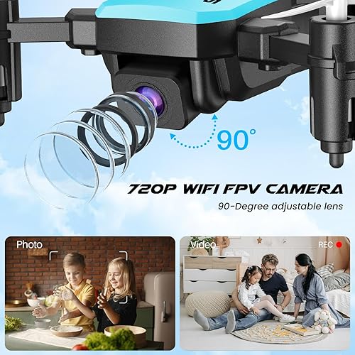 Miniatura 4 de SIMREX X300C Mini Drone RC Quadcopter Plegable Altitud Hold Headless RTF 360 grados FPV Video WiFi 720P HD Cámara 6-Axis Gyro 4CH 2.4Ghz Control