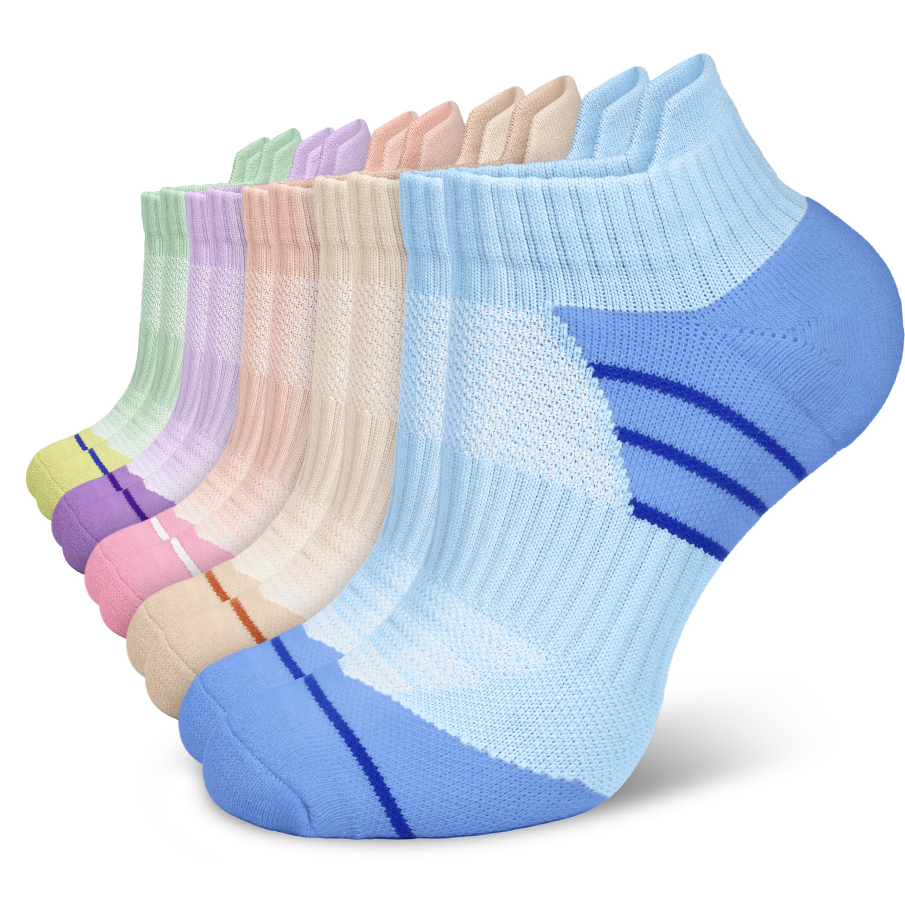 5 Pairs Copper Compression Socks for Women &amp; Men - Ankle Plantar Fasciitis Arch Support Running Socks for Athletic