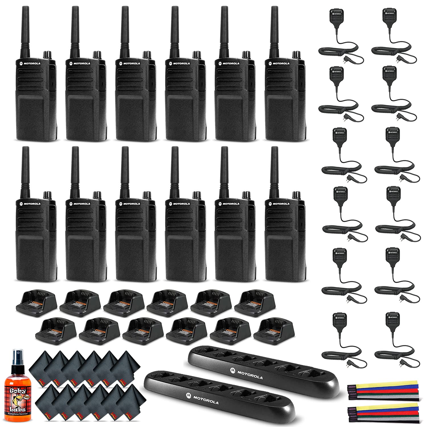 12 x Motorola RMU2040 On-Site 2-Way Radio RMU2040 2 x Motorola 6 Bank Charger 12 x HKLN4606 Remote