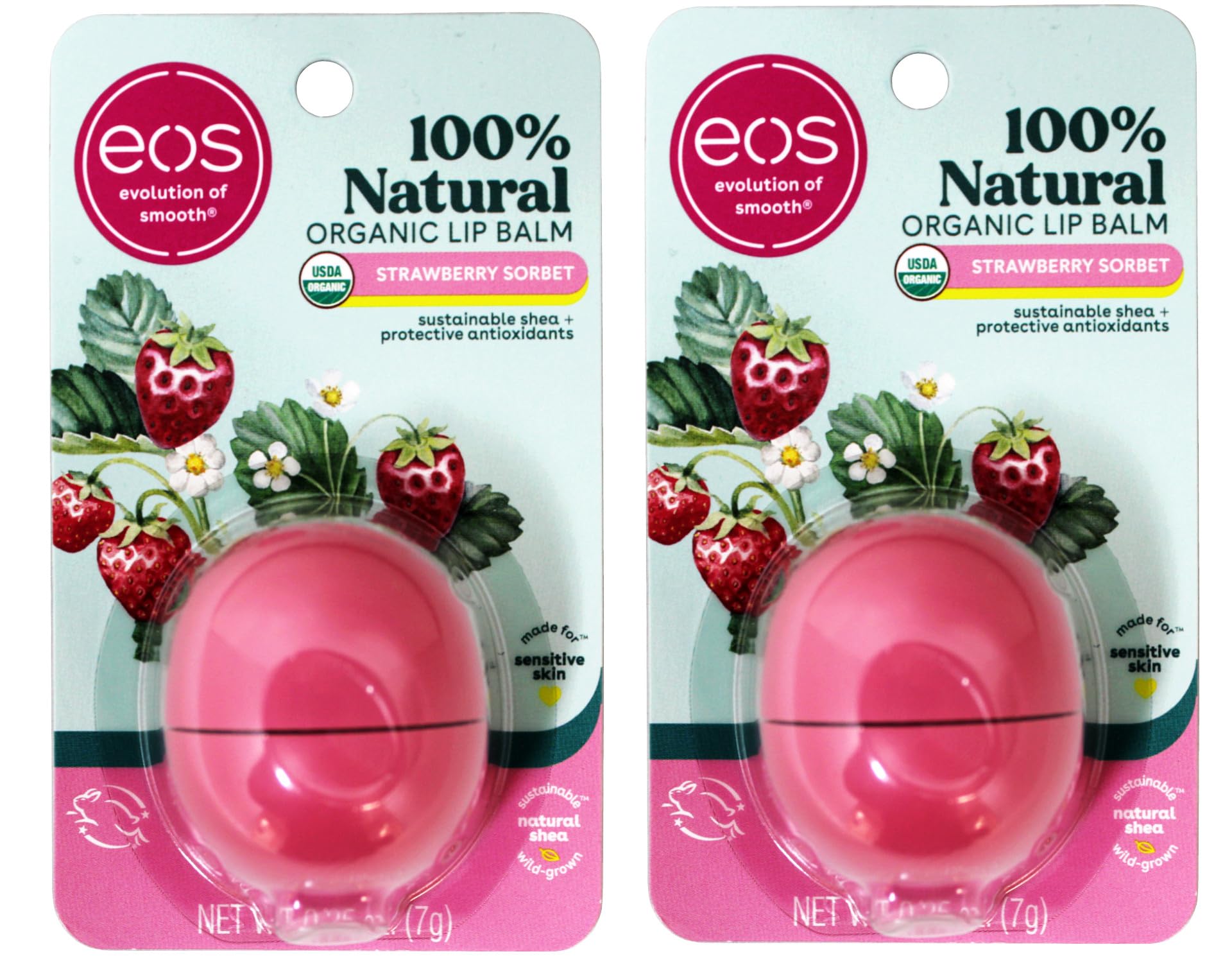 eos Smooth Lip Balm Sphere, Strawberry Sorbet 0.25 oz (Pack of 2)-image-27