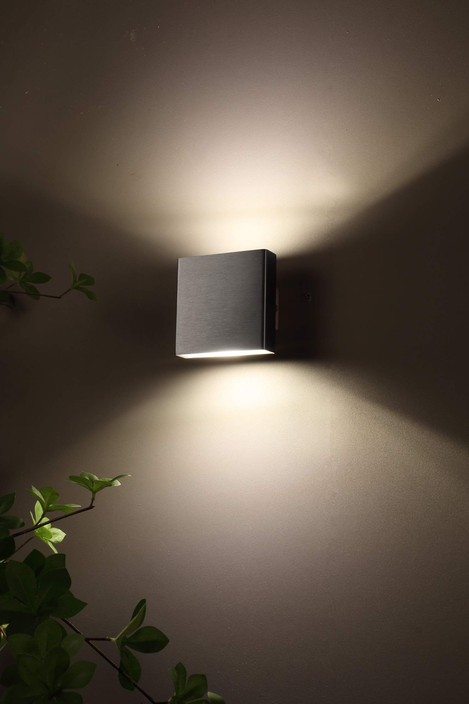 LICHT DISCOUNT 16W 230V IP65 LED Edelstahl Wandleuchte Tokio | Für den Aussenbereich Fassaden Leuchte | 2-flammige Wandlampe