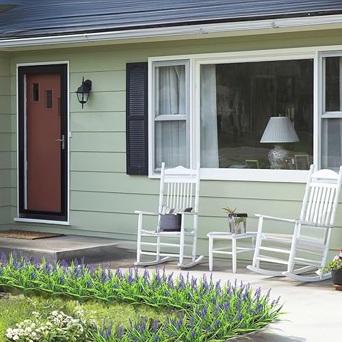 Miniatura 6 de 10 paquetes de hierbas artificiales de mono para exteriores, resistentes a los rayos UV, plantas de plástico lavanda para colgar en exteriores,