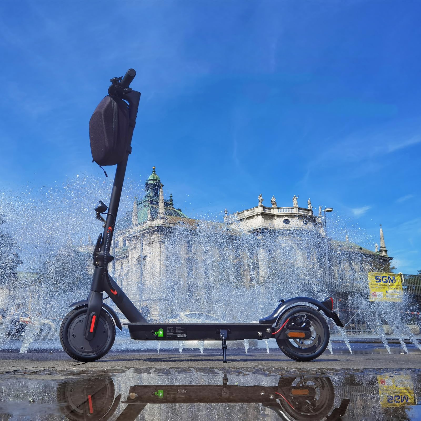 E Scooter mit Straßenzulassung, ABE Elektroroller Belastung bis 120kg, 30 km Reichweite, LED, 20km/h, 350W Motor, 8,5 Zoll Wabenreifen,Duales Bremssystem E Roller für Erwachsene