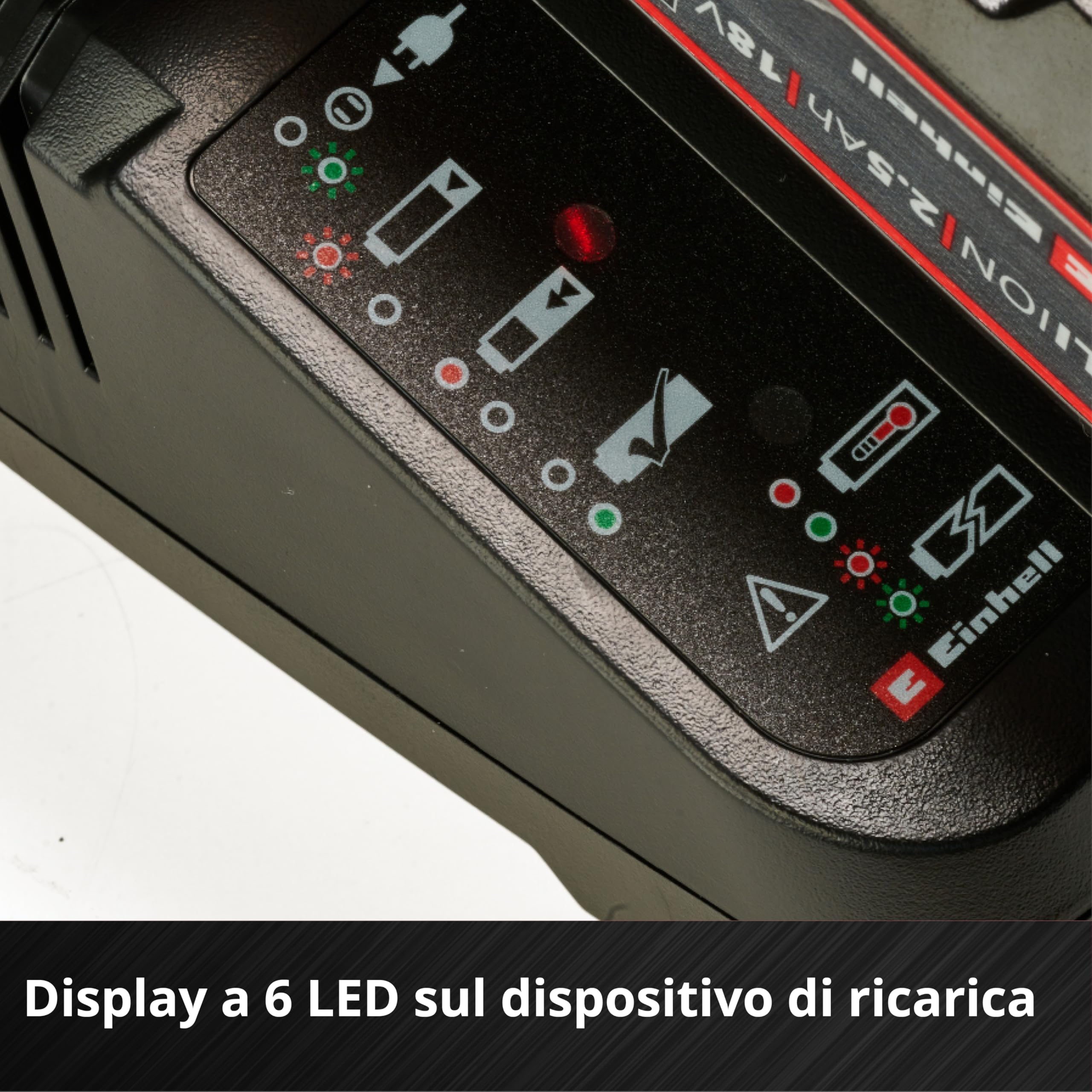 Original Einhell Batteria da 5,2 Ah e dispositivo di ricarica Power X-Change Starter Kit (ioni di litio, 18 V, tempo di ricarica di 100 minuti, adatto a tutti i dispositivi Power X-Change)