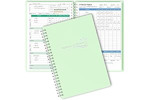 Wellness Planner & Fitness Log: A5 5.8 x 8.6" Green Daily Health...
