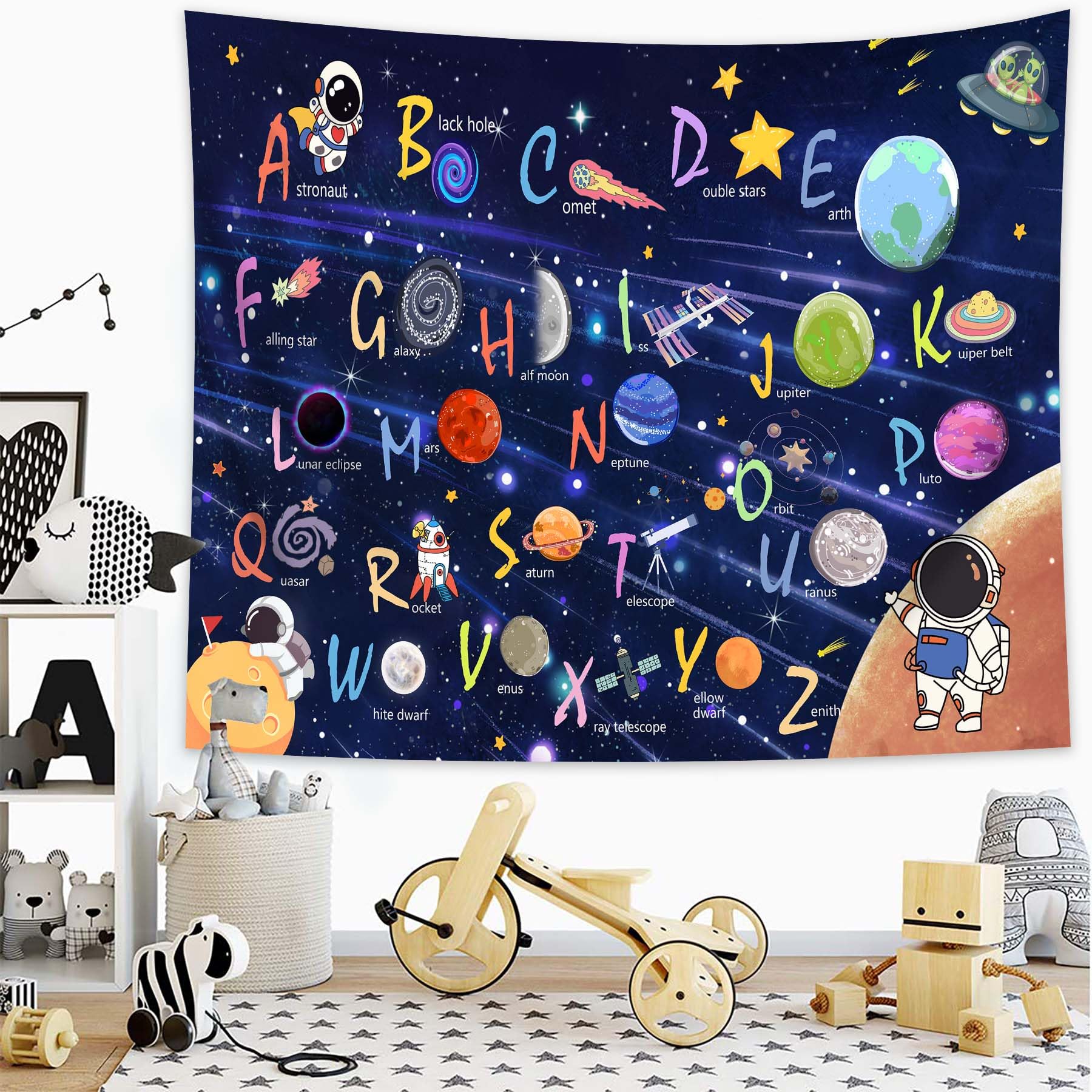 Snapklik.com : QGHOT Outer Space Tapestry For Kids, Space Universe ...