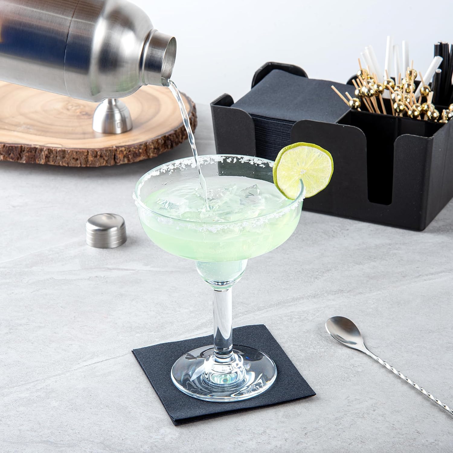 Bev Tek 15 Ounce Margarita Glasses, 6 Heavy-Duty Cocktail Glasses - Dishwashable, Shatterproof, Clear Polycarbonate Beverage Glasses, For All Kinds Of Beverages - Restaurantware - Image 5