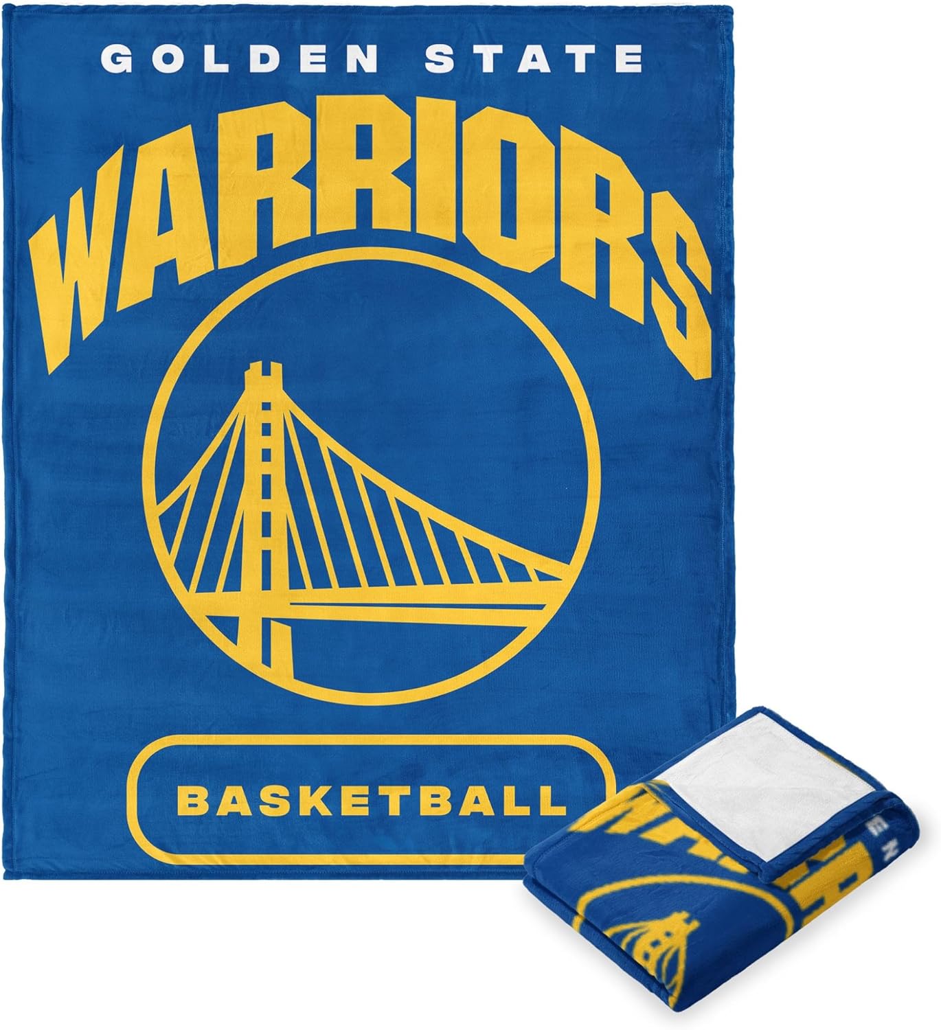 NORTHWEST NBA Golden State Warriors Silk Touch Throw Blanket, 50" x 60", High Block