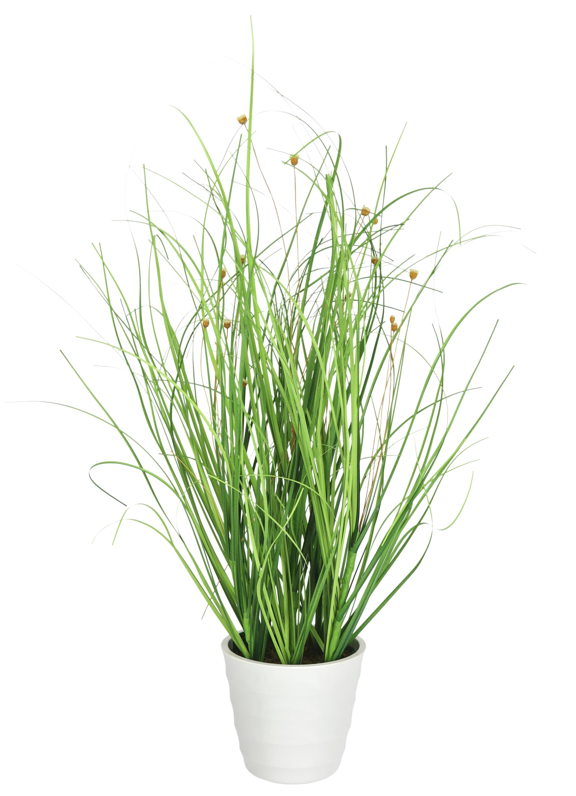 Flair Flower Verde 020700Gn Arbusto Blanca, Mesa, Plantas Artificiales, Decorativa, Racimo, Hierba Ornamental, Maceta, Decoración, Manojo De Césped, 45 Cm, 16X45x16 Cm