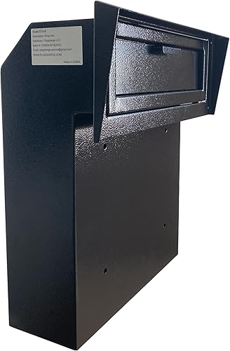 Caja de acero galvanizado resistente a la lluvia, resistente a la intemperie, buzón de metal montado en la puerta para llaves, depósito, pago,