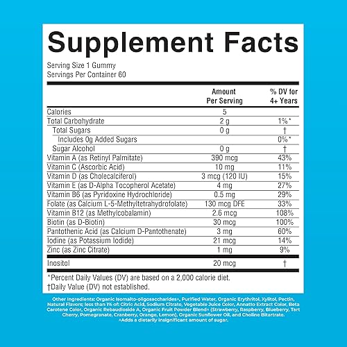 Miniatura 10 de MaryRuth Organics Vitaminas para niños Multi Sin azúcar Suministro para 2 meses Gomitas multivitamínicas para niños de 2 años en adelante