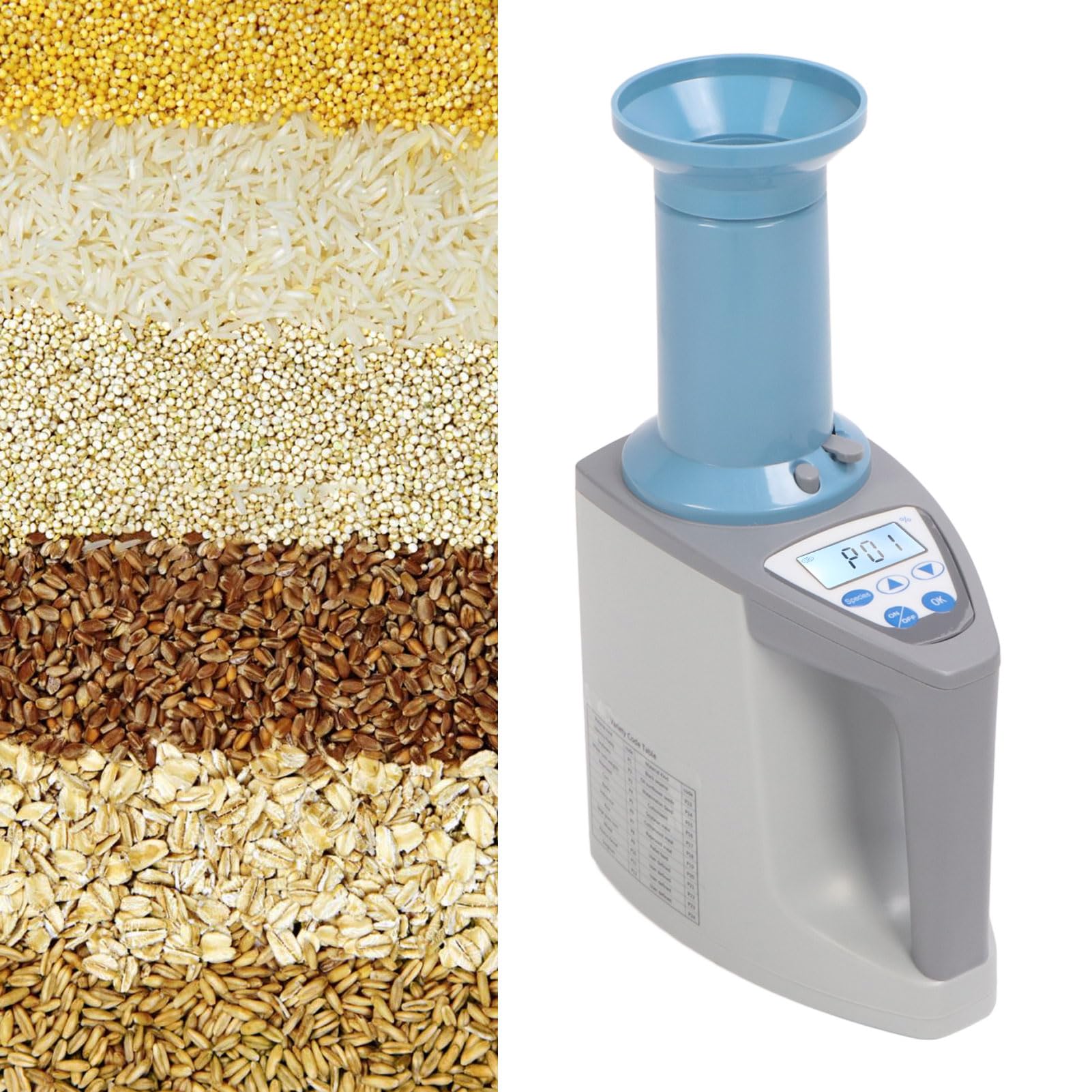 Medidor de Humedad de Grano, Lectura Precisa con Pantalla LCD