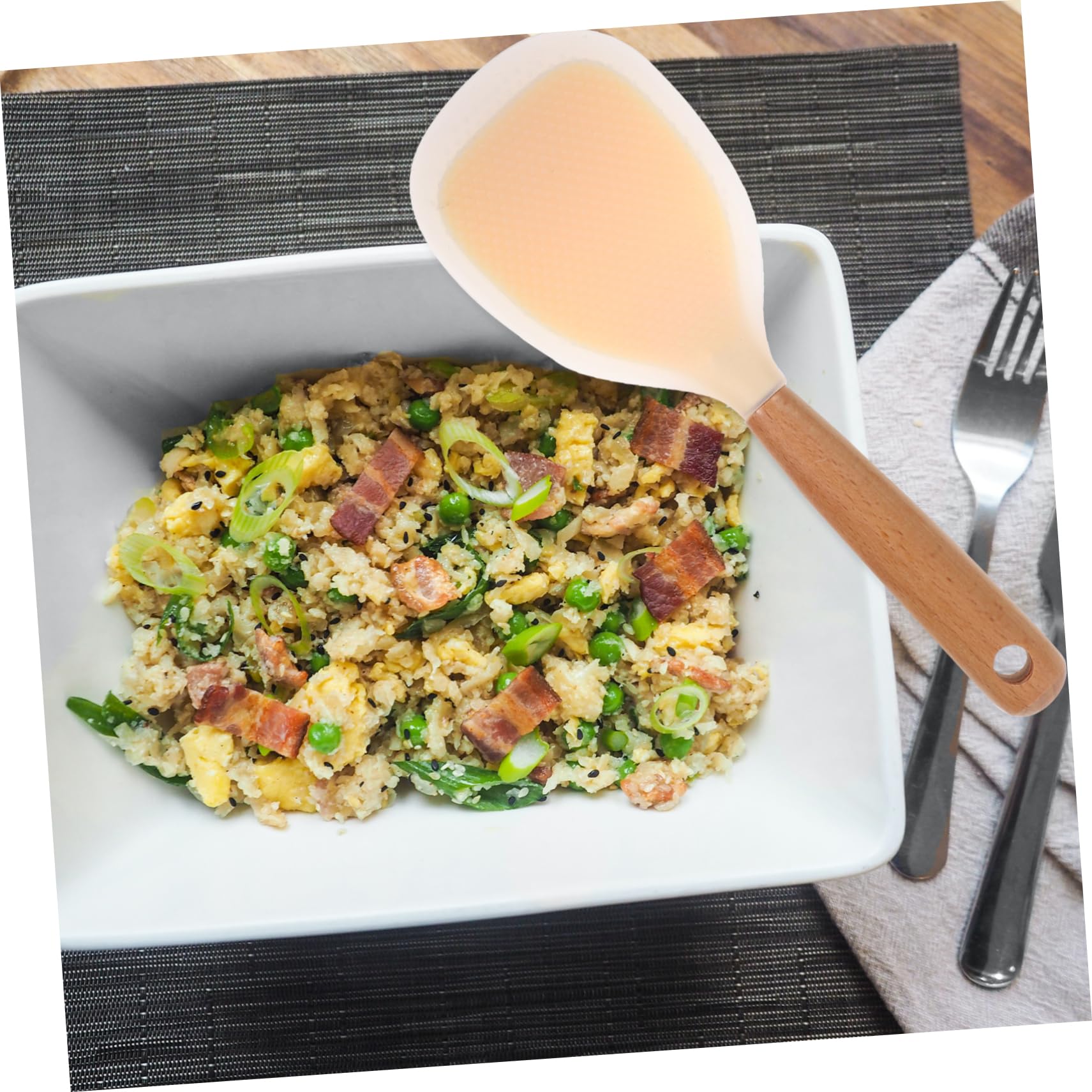 SHOWERORO 2pcs Heat Resistant Silicone Rice Serving Spoon With - View #6