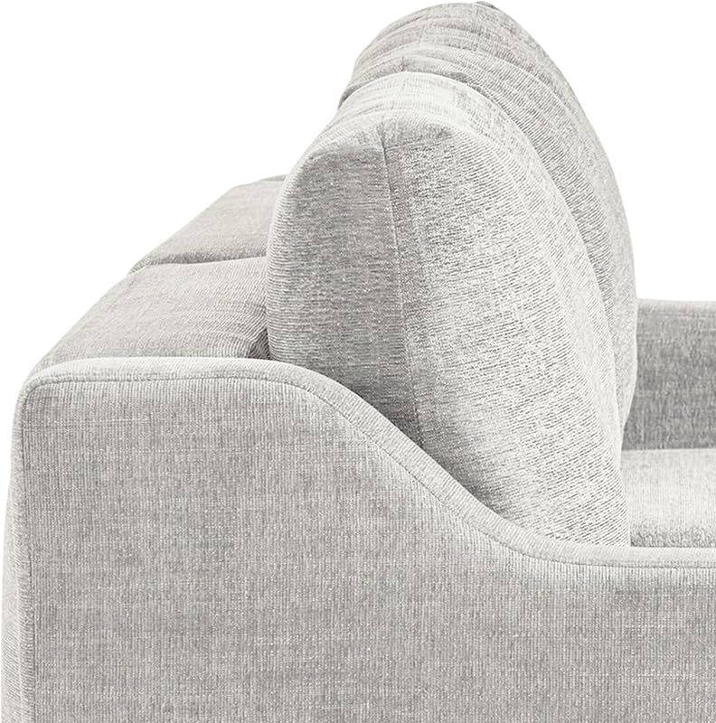 Serta Glendale 90.2" Queen Size Wall-Hugging Convertible Sofa, Dreamcoil Comfort, Chenille Fabric, Cream image 5