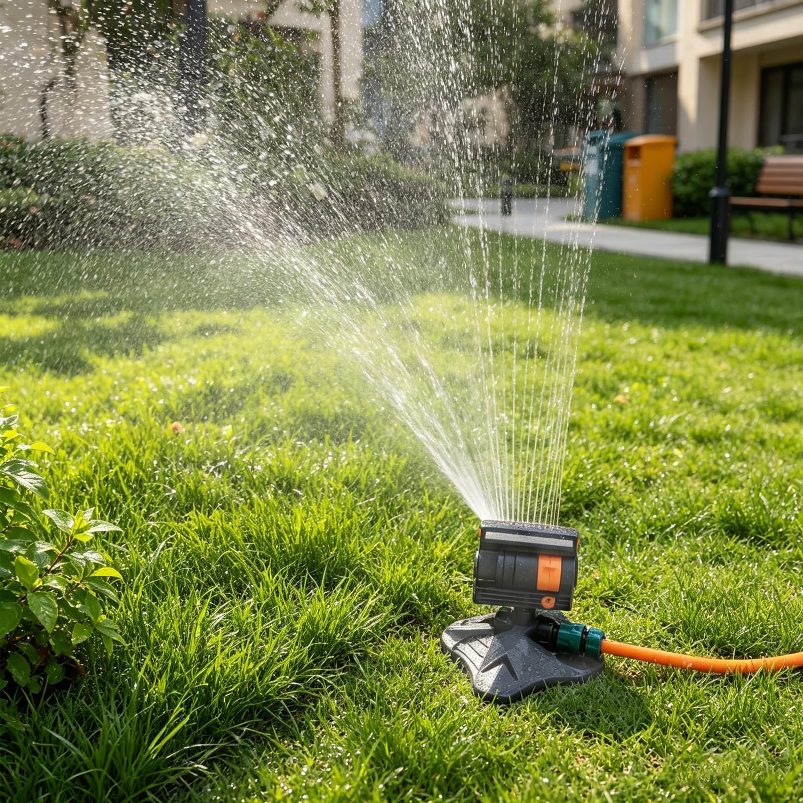 Irrigatore oscillante per prato, regolabile, 4 modalità, doppio filtro