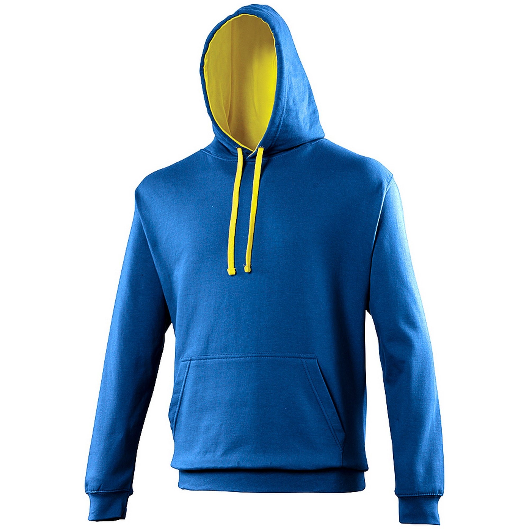 Just Hoods Unisex Bleu Hooded Sweatshirt Varsity