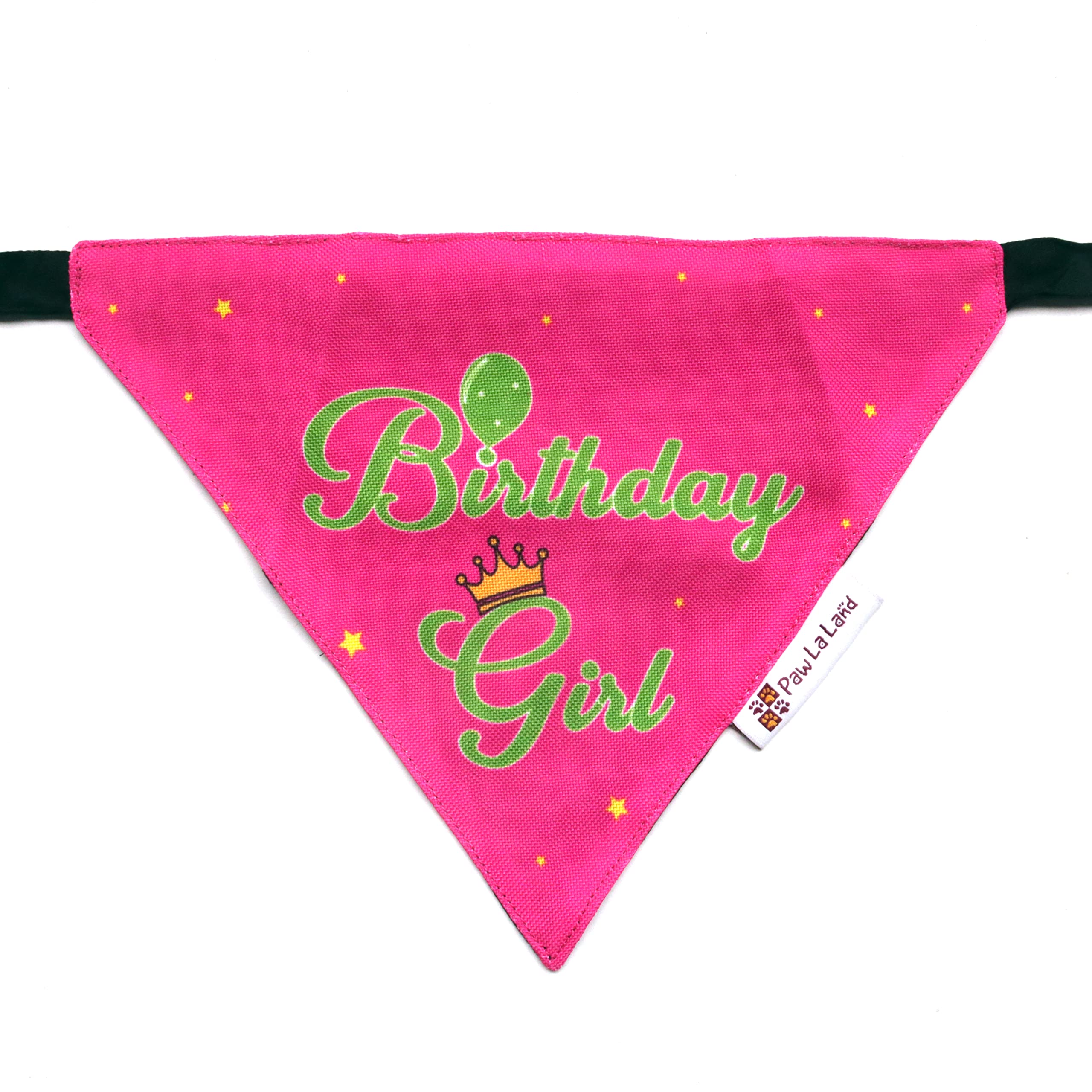 PAW LA LAND Bandanas Birthday Girl Bandana Adjustable Dogs, Pets and Cats Bandana/Scarf Size - Large (Necks up to 22 Inches) (B0B572B2MX) Amazon Price History, Amazon Price Tracker