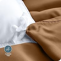 Vista 91 de Bare Home Funda de edredón extra larga – Premium 1800 súper suave – Funda de edredón ligera y fresca – Ropa de cama suave y transpirable