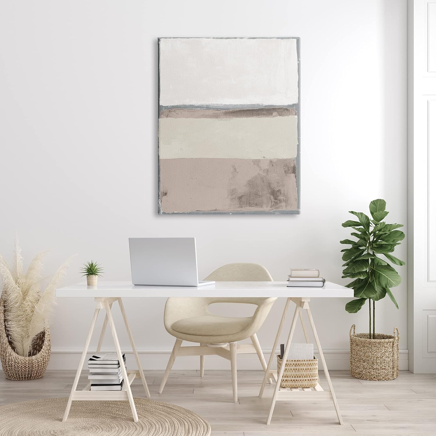 Stupell Industries Gray Blocked Abstraction Industrial Muddy Earth Tones