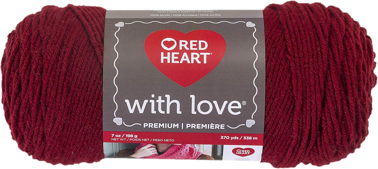Red Heart with Love Yarn (3-Pack) Berry Red E400-19143
