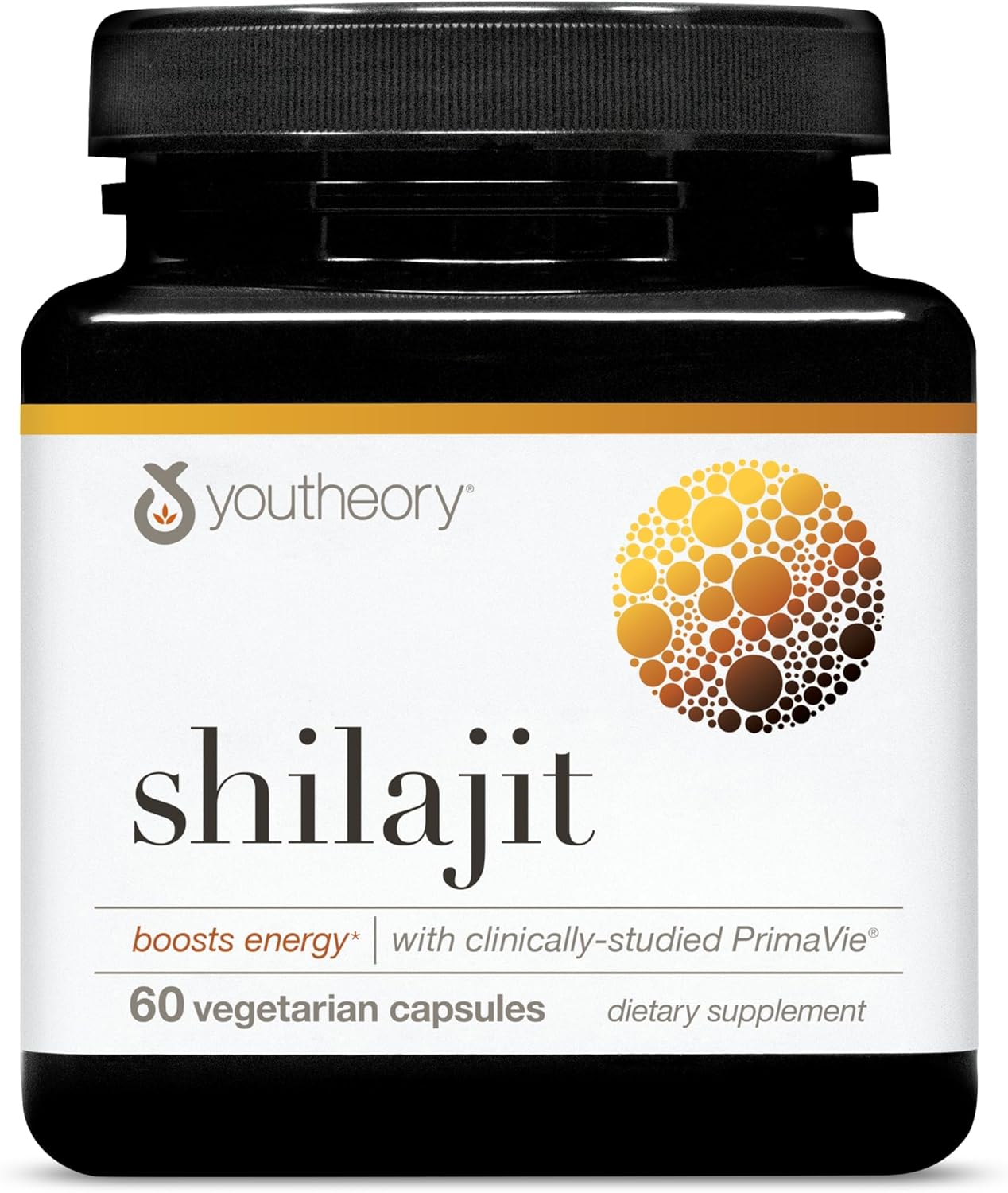 Youtheory Shilajit - 500 mg Shilajit Capsules - Energy Supplement - Shilajit Supports Stamina & Endurance - Pure Himalayan Shilajit - Gluten, Dairy & Soy Free - 60 Vegetarian Capsules - Amazon product rated Grade A