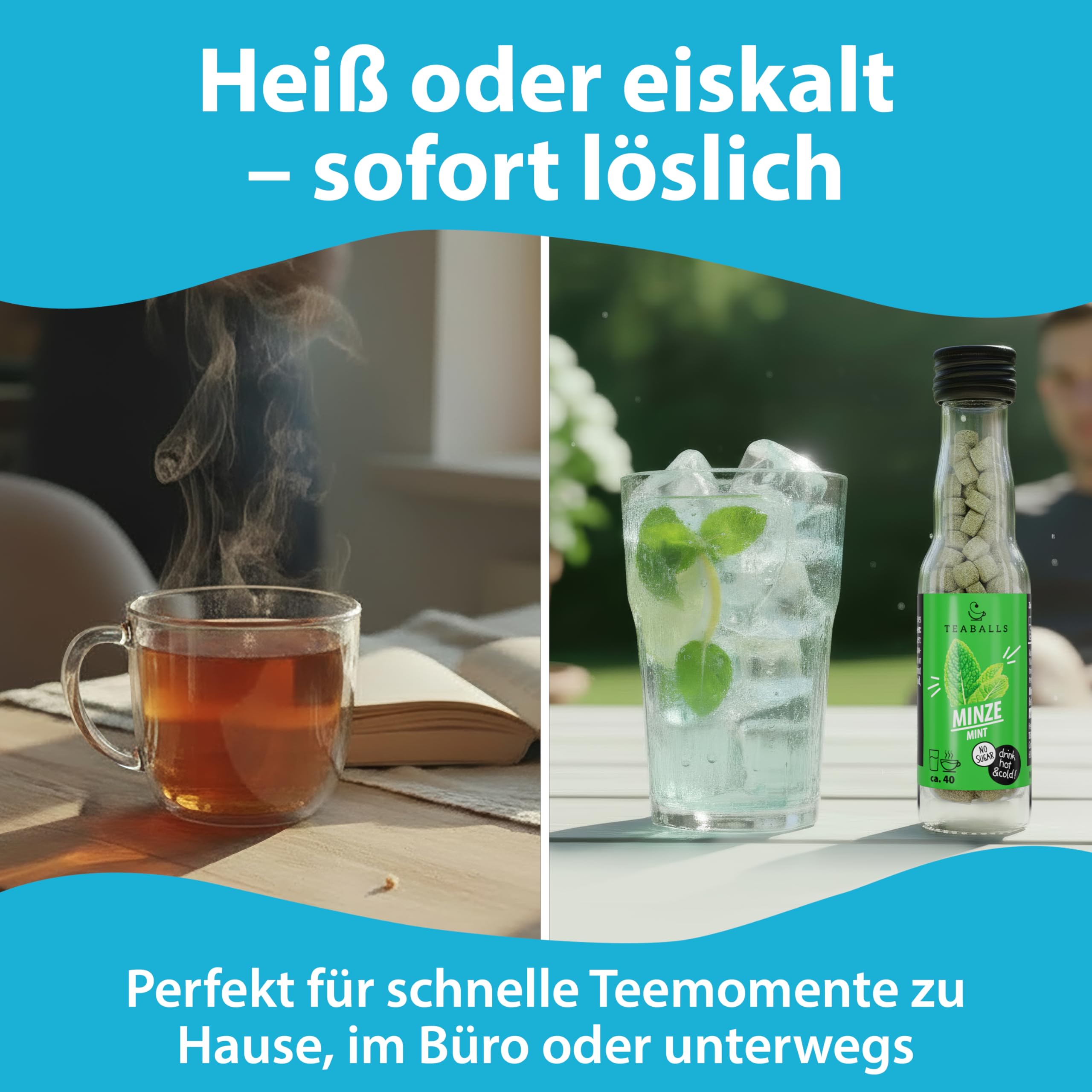 TEABALLS - 5er Frühlingsfrüchte Tee Set - 200 Tassen - Fruchtiges Tee Probierpaket & kleine Geschenkidee für den Frühling
