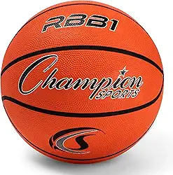 Champion Sports Bola de basquete de nylon com capa de borracha resistente oficial